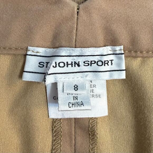 St John Sport Women’s Straight Leg Ankle Length Trouser Pant Tan Khaki Size 8 - Picture 8 of 11
